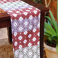 Table Runner Poly Canvas Moroccan Ogee Pattern Multi  - 12" X 84"