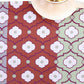 Table Runner Poly Canvas Moroccan Ogee Pattern Multi  - 12" X 84"