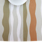 Table Runner Poly Canvas Abstract Striped Beige And Brown  - 12" X 84"