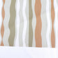 Table Runner Poly Canvas Abstract Striped Beige And Brown  - 12" X 84"