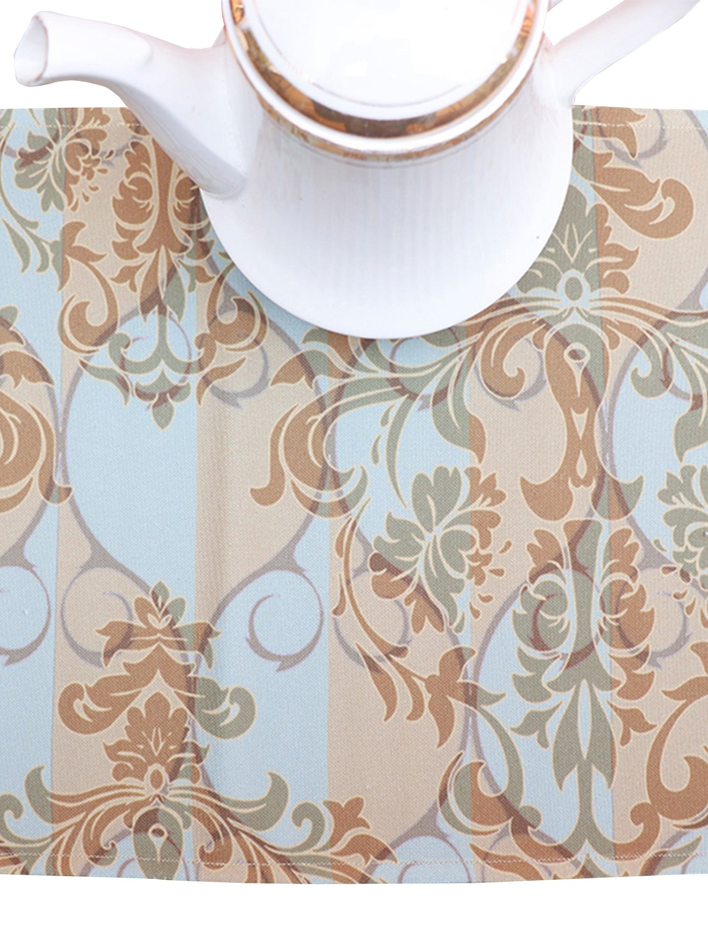 Table Runner Poly Canvas Floral Print Multi  - 12" X 84"