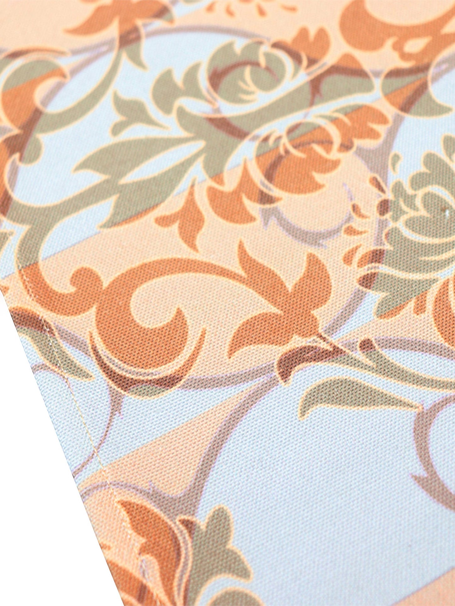 Table Runner Poly Canvas Floral Print Multi  - 12" X 84"
