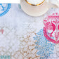 Table Runner Poly Canvas Abstract Jaipur Print With Embroidery Multi  - 12" X 84"