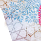 Table Runner Poly Canvas Abstract Jaipur Print With Embroidery Multi  - 12" X 84"
