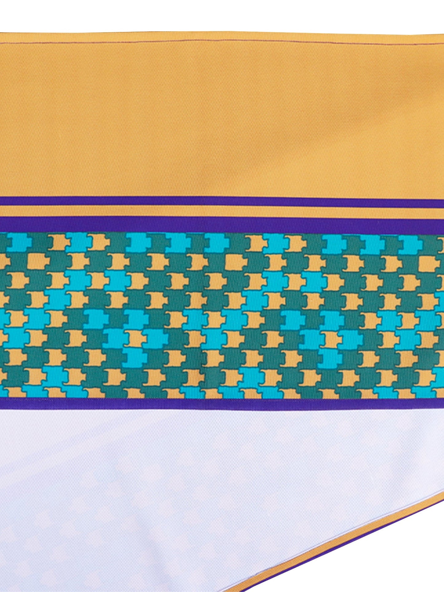 Table Runner Poly Canvas Geometric Pattern Yellow - 12" X 84"