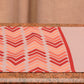 Table Runner Poly Canvas Geometric Print Beige Coral - 12" X 84"