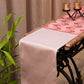 Table Runner Poly Canvas Geometric Print Beige Coral - 12" X 84"