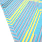 Table Runner Poly Canvas Chevron Pattern  Blue Yellow - 12" X 84"