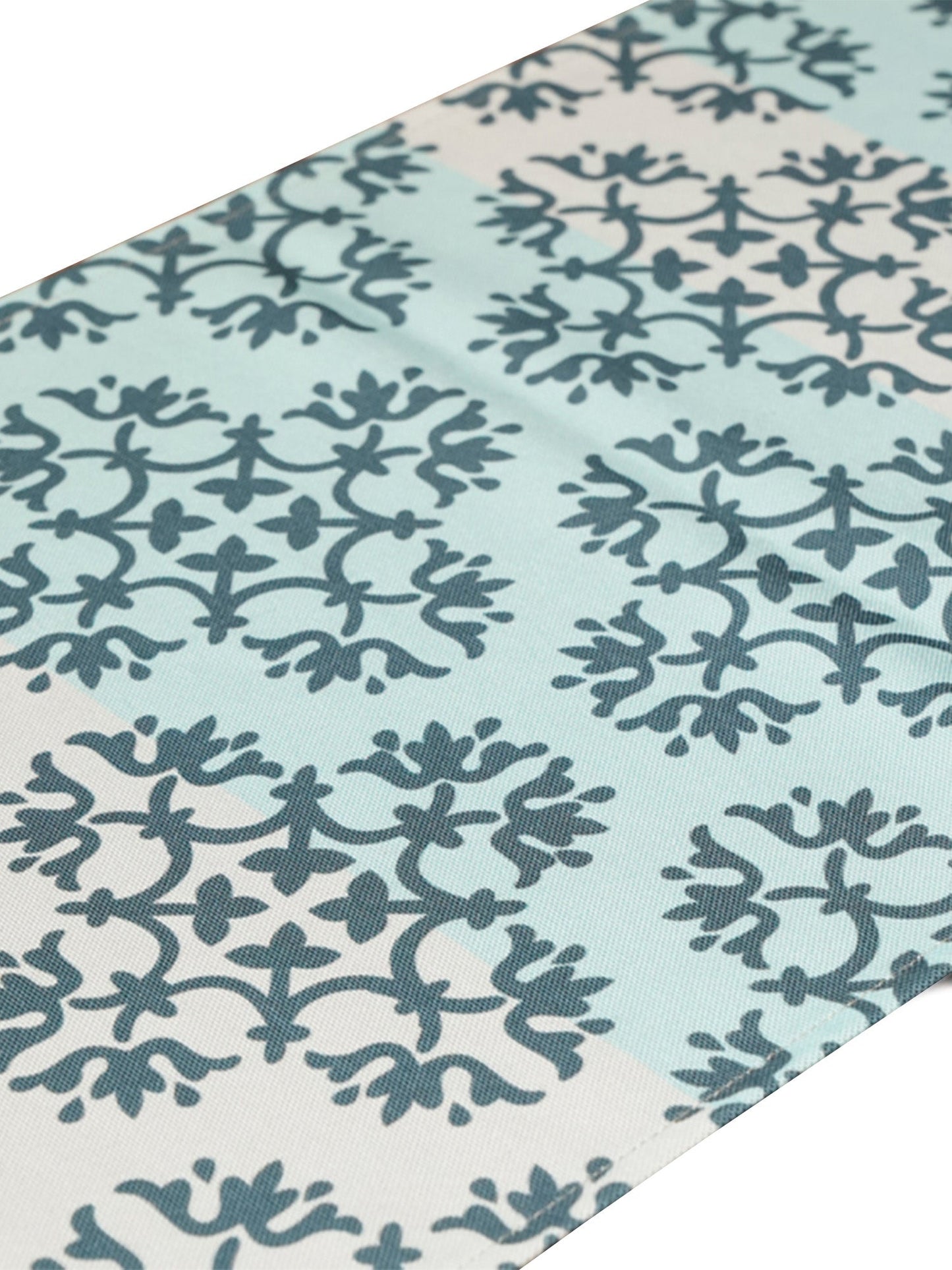 Table Runner Poly Canvas Turquoise  Turquoise Blue - 12" X 84"