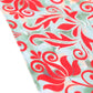 Table Runner Poly Canvas  Print With Embroidered  Green - 12" X 84"