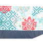 Table Runner Poly Canvas  Print With Embroidered  Green - 12" X 84"