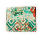 Table Runner Poly Canvas  Print With Embroidered  Green - 12" X 84"