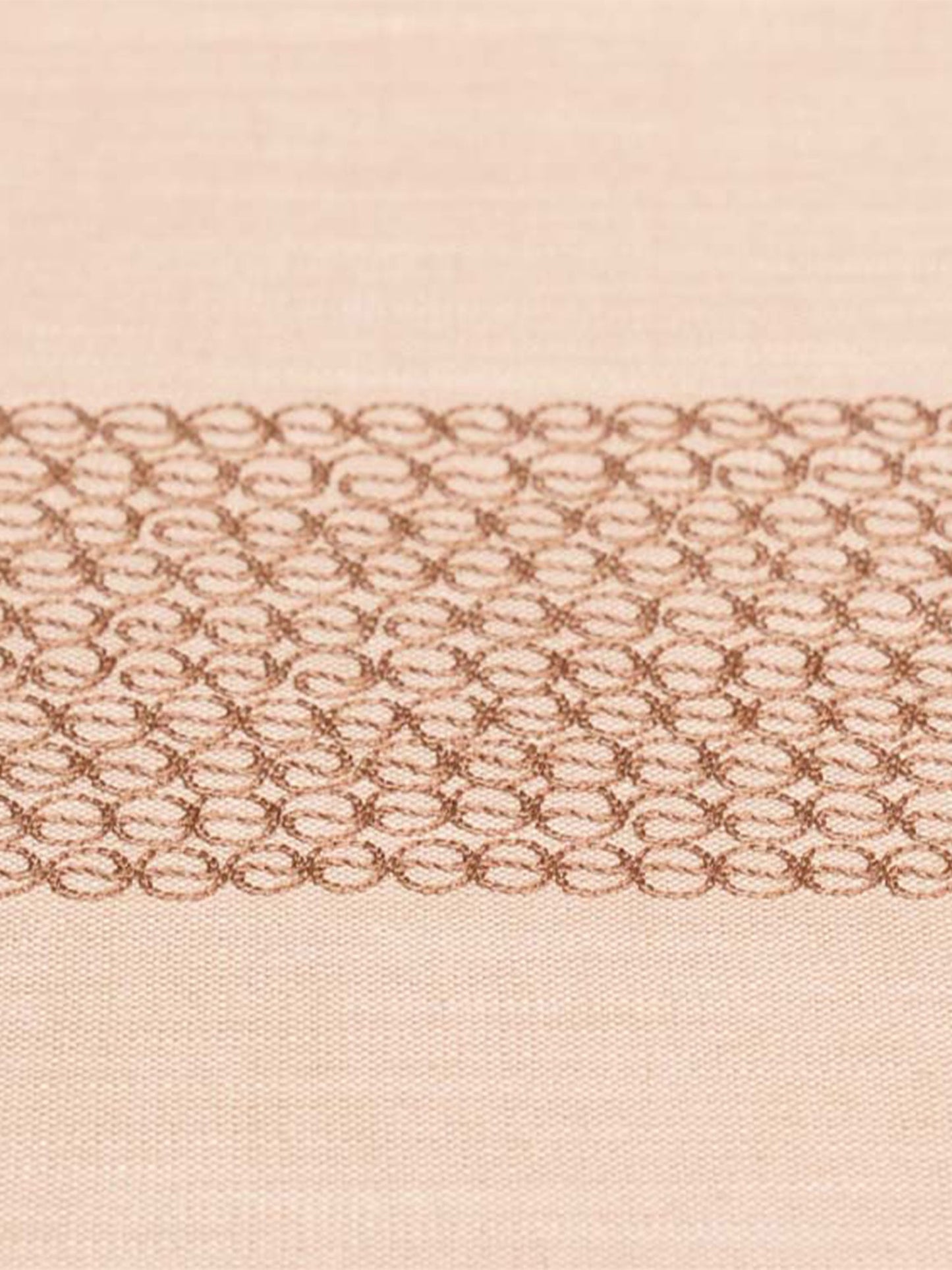 Table Runner 100% Cotton Embroidered  Beige - 12" X 84"