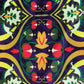 Table Runner Abstract Digital print  Green - 12" X 84"
