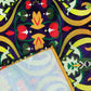 Table Runner Abstract Digital print  Green - 12" X 84"