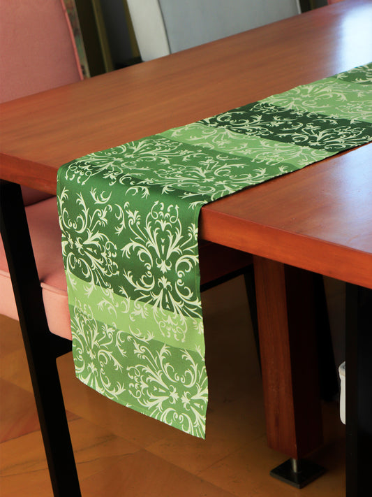 Table Runner Digital print Green - 12" X 84"