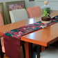 Table Runner Floral Digital Print Maroon - 12" X 84"