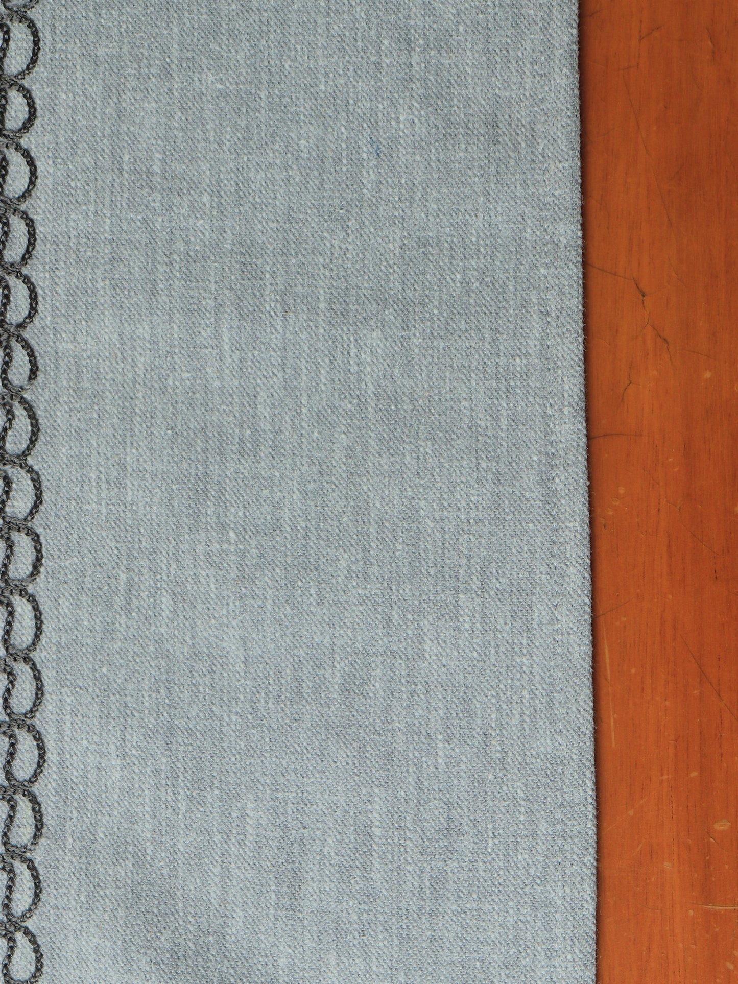 Table Runner Embroidered Grey - 12" X 84"