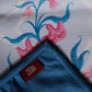 Table Runner Polycanvas Floral Print Blue - 12" x 84"