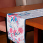 Table Runner Polycanvas Floral Print Blue - 12" x 84"