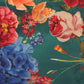 Table Runner for 4/6 Seater Floral Printed with Patchwork and Gather Pleated with Tassels Polyester Blend Red - 12in x 84in