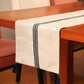 Embroidered Table Runner with Tassels for 4/6 Seater Cotton Poly Blend Grey - 12in x 84in