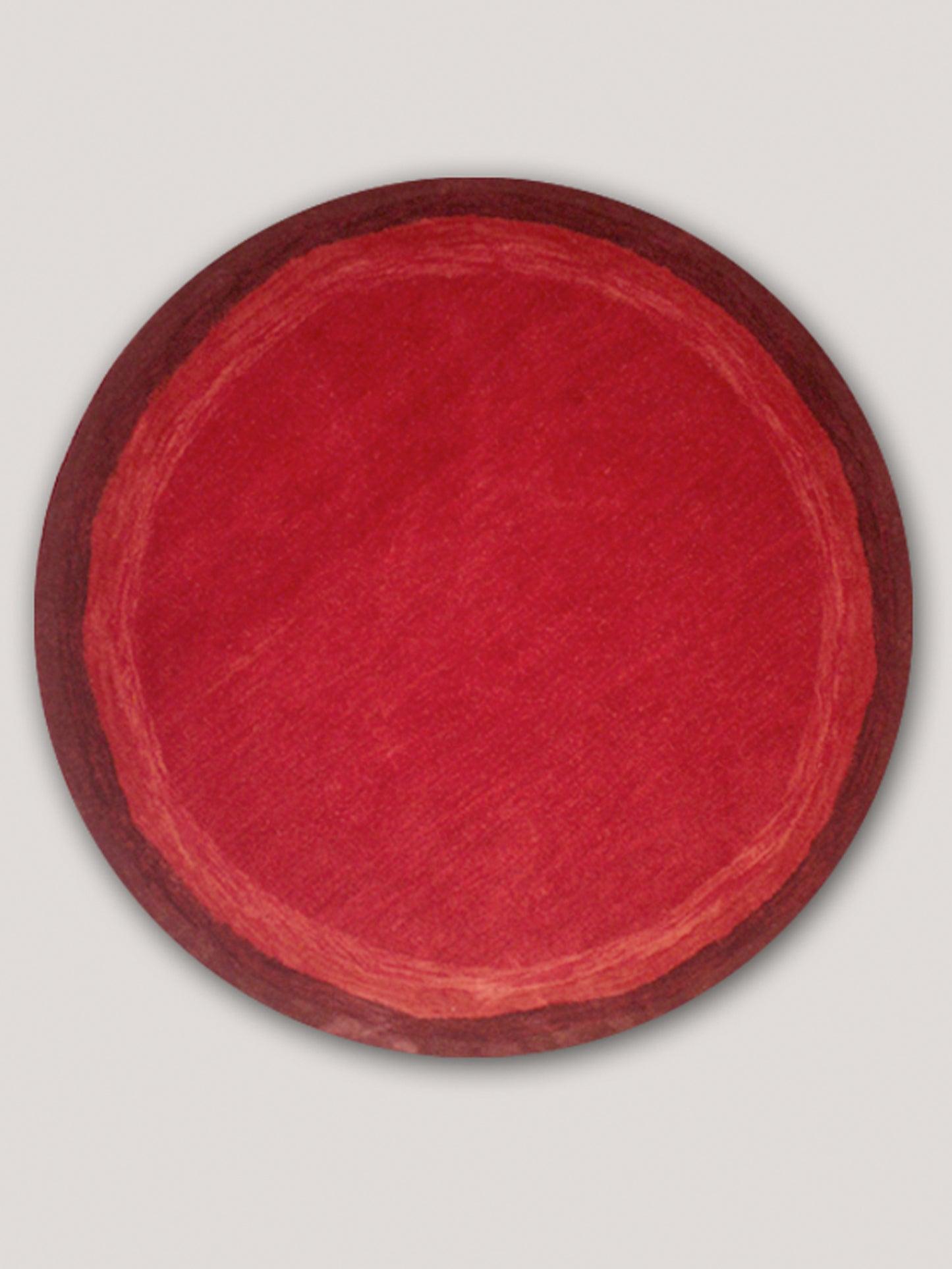 Carpet Hand Tufted 100% Woollen Ombre Bordered Red Round - 5ft X 5ft