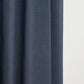 Door Curtain Cotton Blend Herringbone  Dark Grey - 54" X 84"