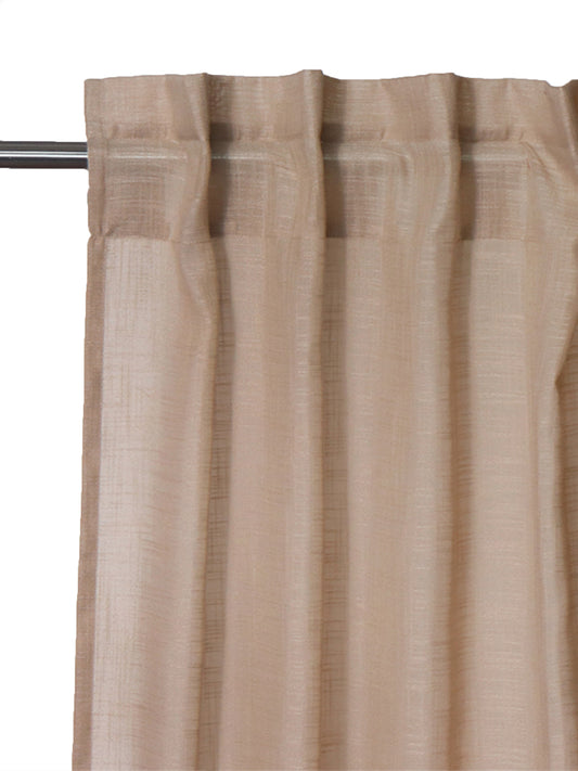 Door Sheer Curtains Polyester Blend Plain Cream - 54" X 84"