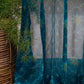 Door Transparent Sheer Curtain Polyster Moroccon Ogee Teal - 54" X 90"