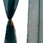 Door Transparent Sheer Curtain Polyster Moroccon Ogee Teal - 54" X 90"