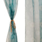 Door Transparent Sheer Curtain Digital print Ikat Sage Green - 54" X 90"