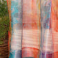 Door Transparent Sheer Curtain Polyester Abstract Multi Color - 50" X 90"