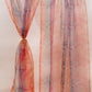 Door Transparent Sheer Curtain Polyester Abstract Multi Color - 50" X 90"