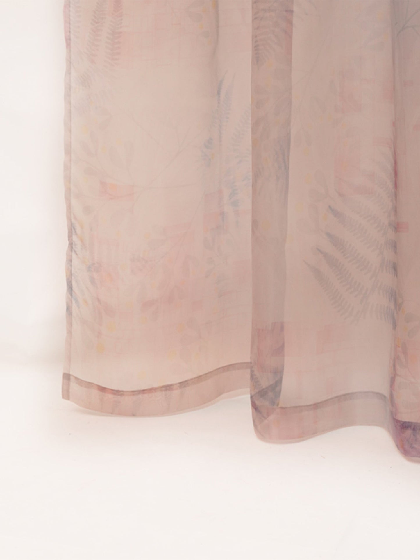 Door Transparent Sheer Curtain Polyester Geometric Multi - 50" X 90"