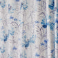 Window Curtain Cotton Blend Floral Digital Print Blue - 50" X 60"