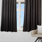 Window Curtain Polyester Blend Basket Weave Dark Grey - 50" X 60"