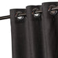 Window Curtain Polyester Blend Basket Weave Dark Grey - 50" X 60"