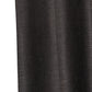 Window Curtain Polyester Blend Basket Weave Dark Grey - 50" X 60"