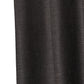 Window Curtain Polyester Blend Basket Weave Dark Grey - 50" X 60"