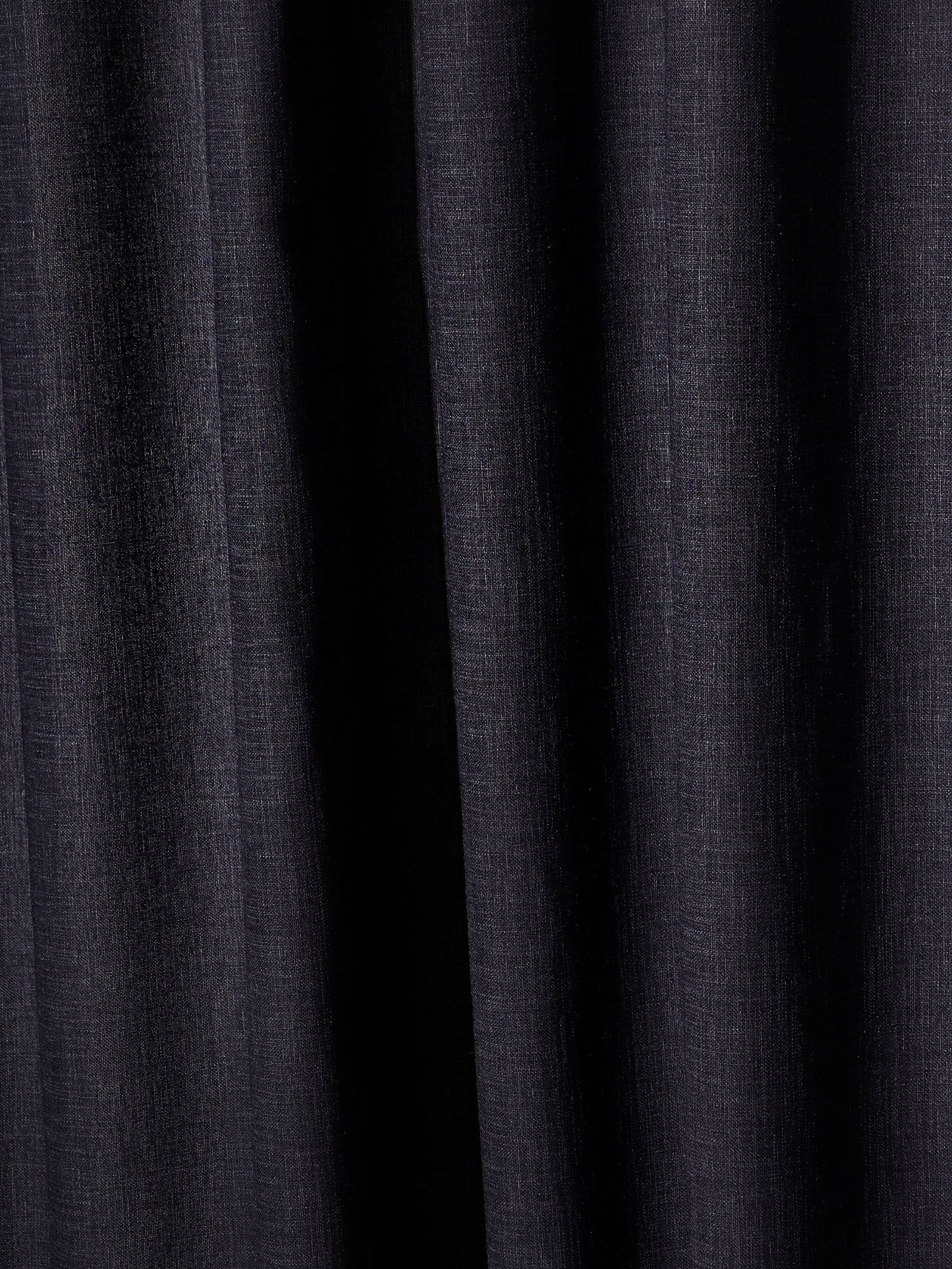 Window Curtain Polyester Blend Basket Weave Dark Blue - 50" X 60"