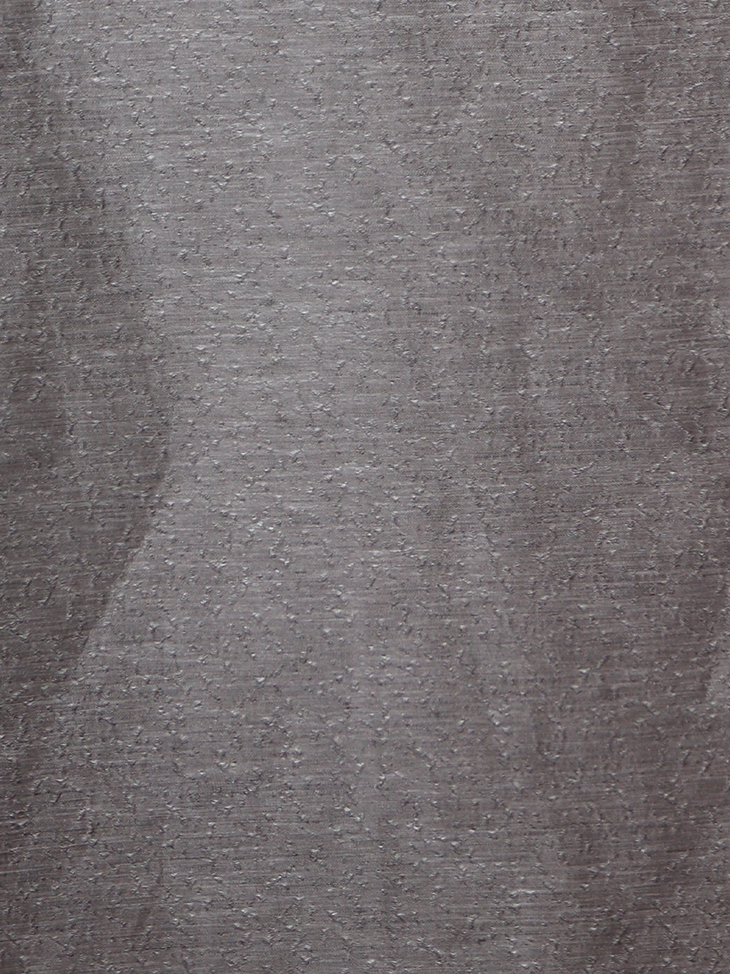 closeup of textured window curtain with rod pocket in grey color - 50x60 inch