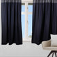 Window Curtain Polyester Blend Embroidered  Dark Blue - 50" X 60"