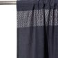 Door Curtain Polyester Blend Embroidered  Dark Blue - 50" X 84"
