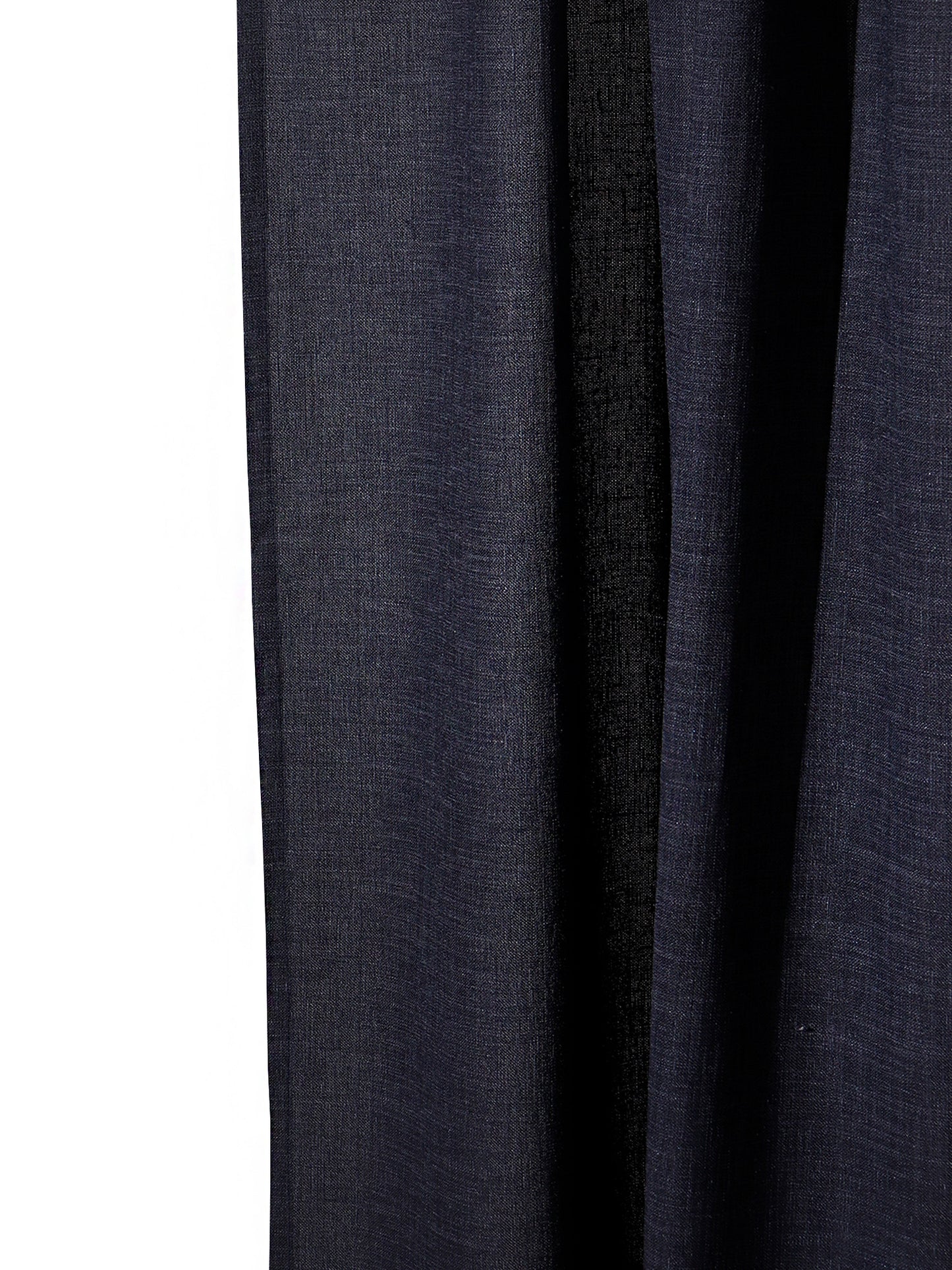 Door Curtain Polyester Blend Embroidered  Dark Blue - 50" X 84"
