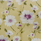 Window Curtain Cotton Blend Floral Olive Green with White 50" X 60"