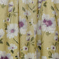 Window Curtain Cotton Blend Floral Olive Green with White 50" X 60"
