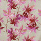 Window Curtain Cotton Blend Floral Beige with Pink - 50" X 60"
