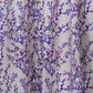 Window Curtain Cotton Blend Floral Beige with Purple - 50" X 60"