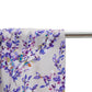 Window Curtain Cotton Blend Floral Beige with Purple - 50" X 60"